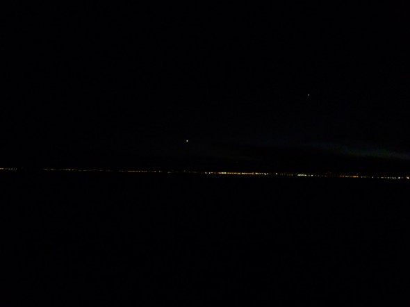 Night sailing lake on ontario